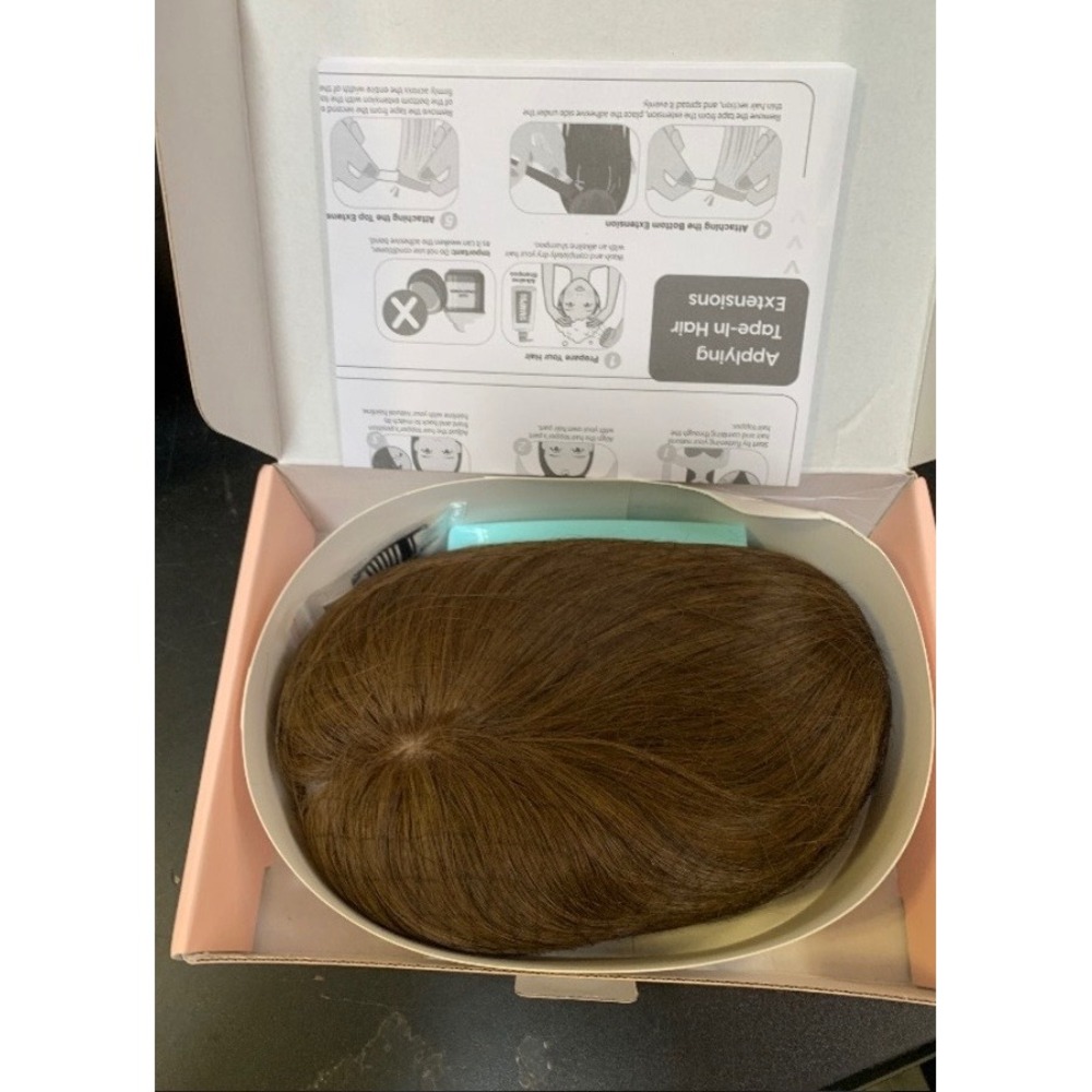 100% Remy Human Hair Topper 16 Inch 150% Density Medium Brown‎ Clip-In Piece - Picture 2 of 3